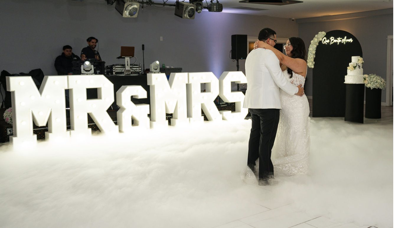 Mr and Mrs marquee