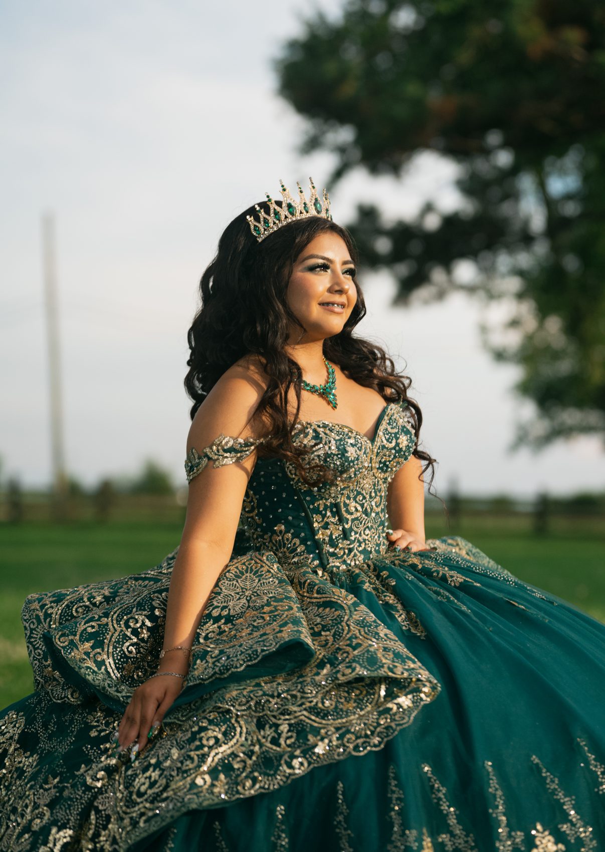 Quinceañera twirling her gown