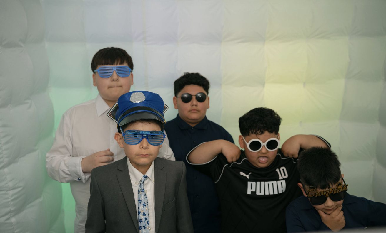 Kids at the photo booth