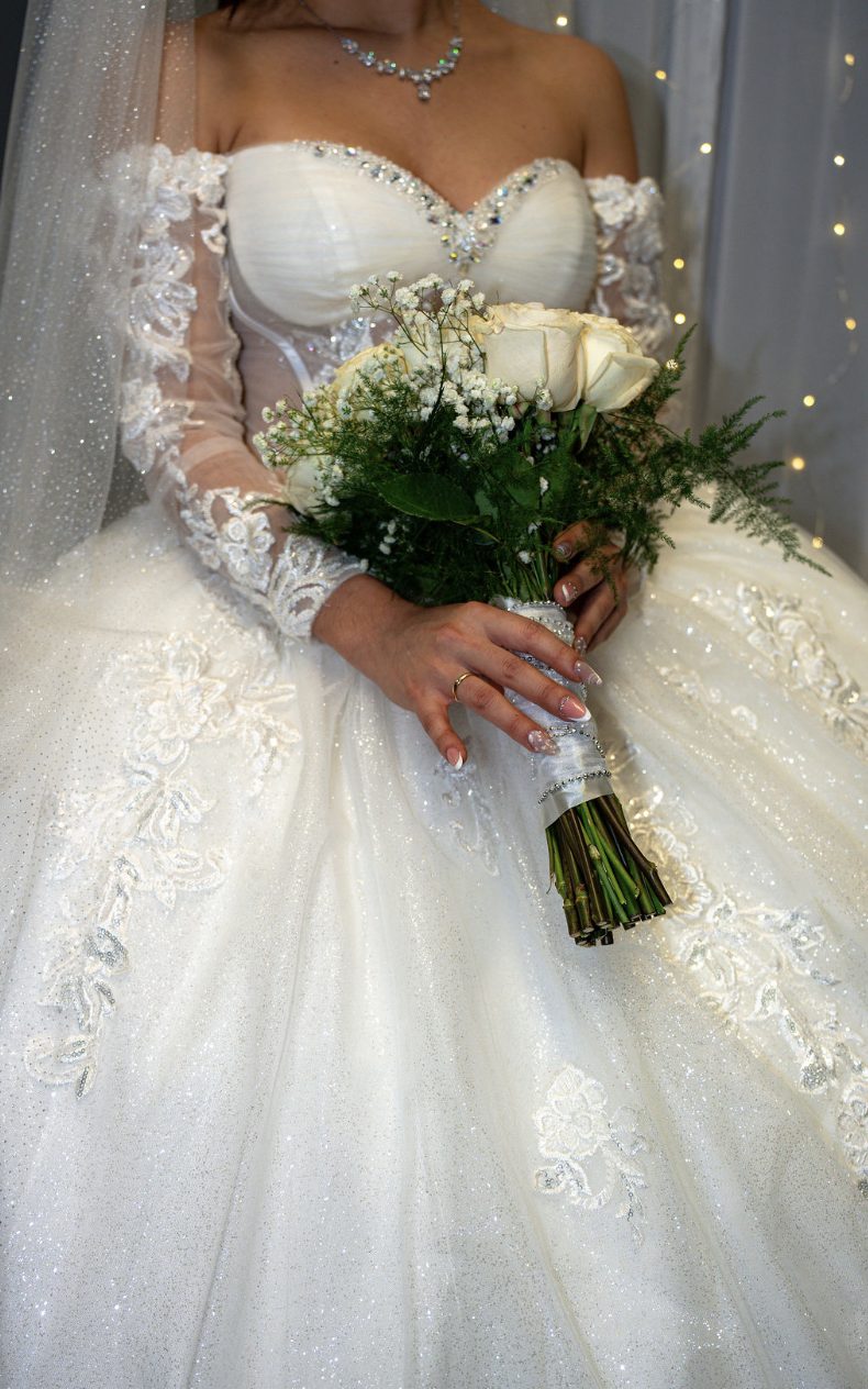Bride with bouquet