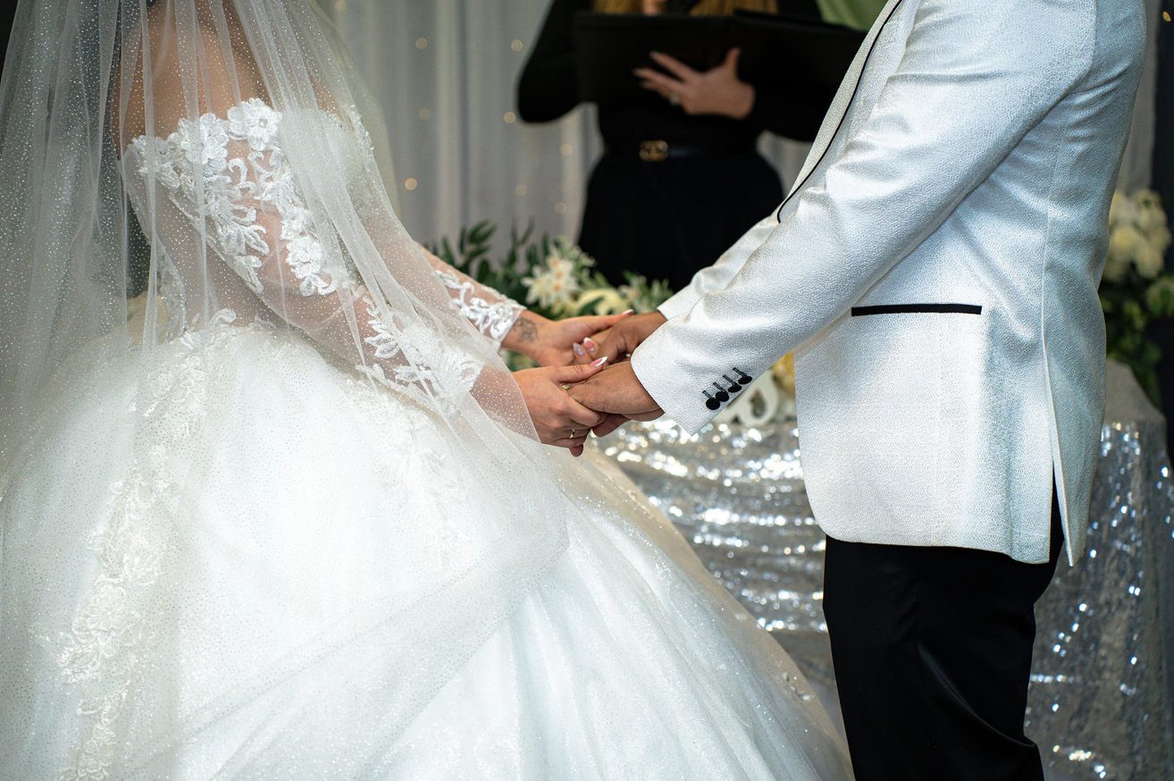 Wedding cake cutting